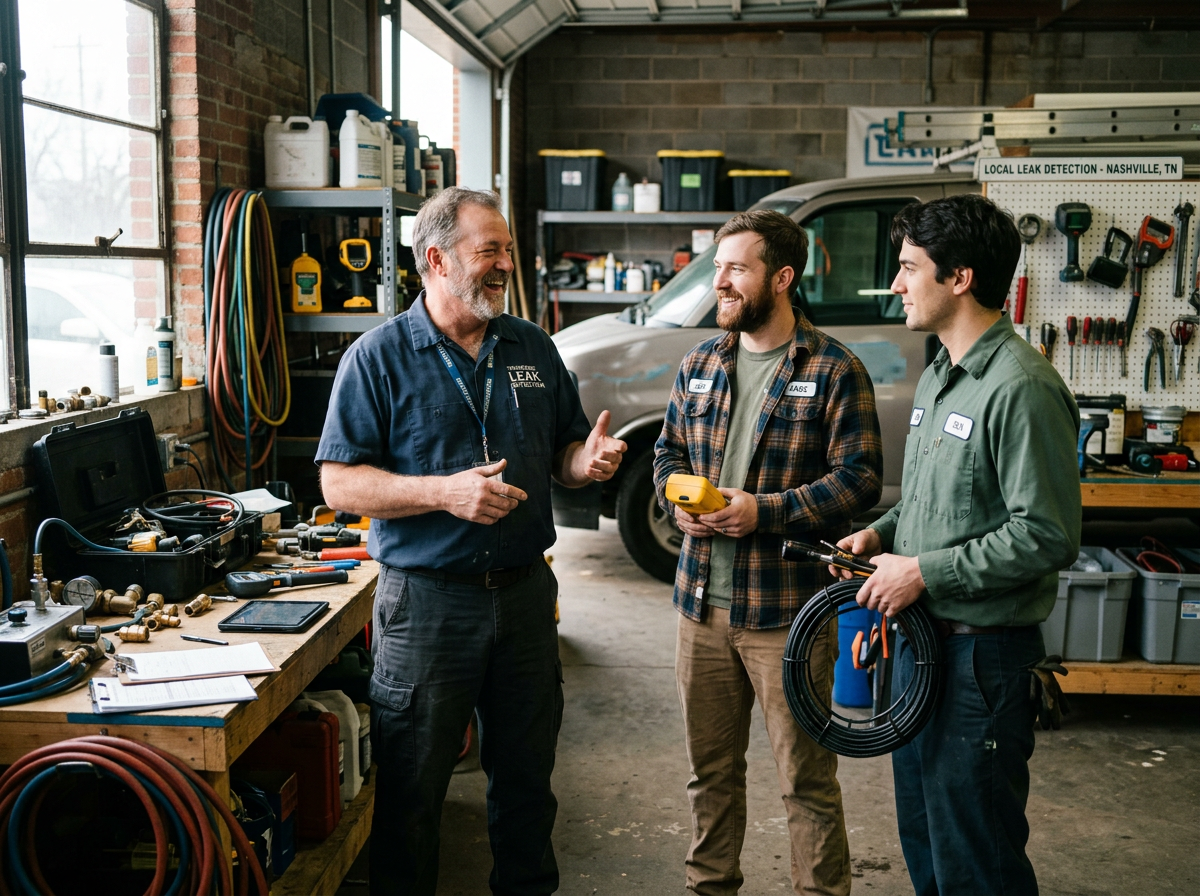 The Nashville Slab Leak team at work in Nashville