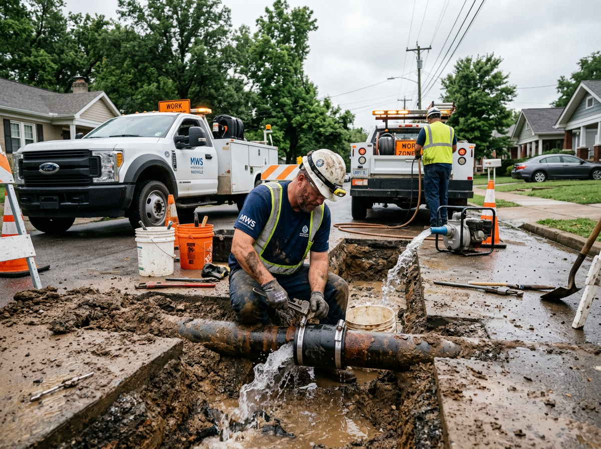 Water Line Leak Repair in Nashville